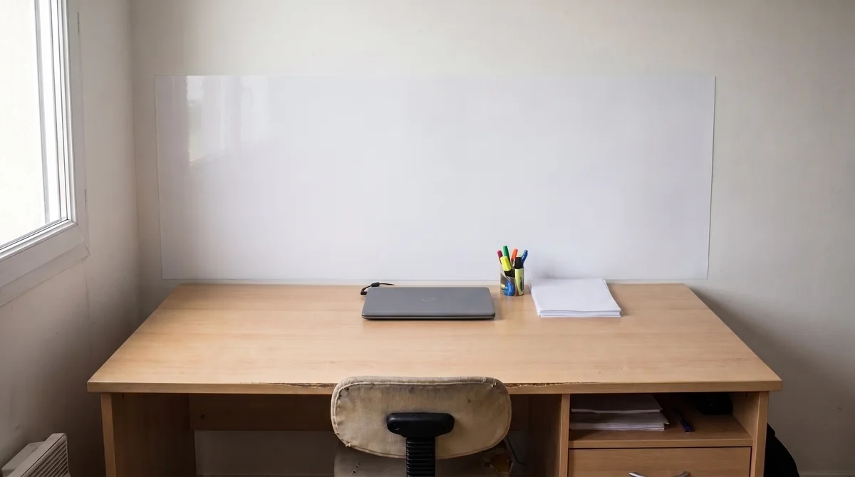 Mur propre et organisé avec un planning Smack it! posé sans aucun trou