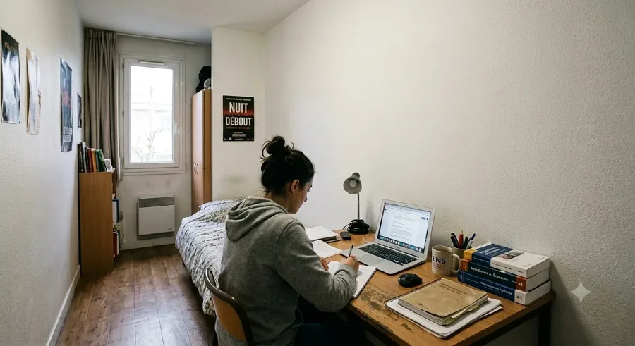 Feuille Smack it! posée sur un mur clair dans une chambre chaleureuse